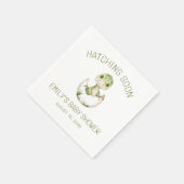 可愛い恐竜の水の色の孵化すぐに赤ちゃんシャワー スタンダードカクテルナプキン (角)