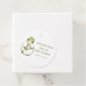 可愛い恐竜の水の色の孵化すぐに赤ちゃんシャワー フェイバータグ (インサイチュ)