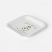 可愛い恐竜の水の色の孵化すぐに赤ちゃんシャワー ペーパープレート (傾斜あり)