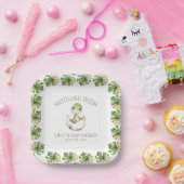 可愛い恐竜の水の色の孵化すぐに赤ちゃんシャワー ペーパープレート (パーティー)