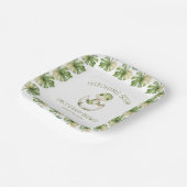 可愛い恐竜の水の色の孵化すぐに赤ちゃんシャワー ペーパープレート (傾斜あり)