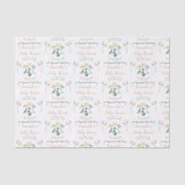 可愛い恐竜の水彩赤ちゃんシャワーパーソナライズされた 薄葉紙