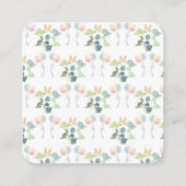 可愛い恐竜の水彩赤ちゃんシャワー詳細 エンクロージャーカード (裏面)