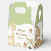 可愛い恐竜の男の子の誕生日パーティーのお願いボックス フェイバーボックス (オープン)