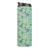 可愛い恐竜の緑の水色キッズパターン タンブラー (回転右)