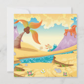 可愛い恐竜の誕生のお知らせ 案内状 (裏面)