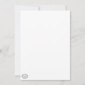 可愛い恐竜の誕生日パーティフラットグリーティングカード サンキューカード (裏面)