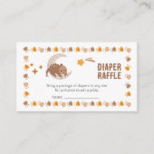 可愛い恐竜の赤ちゃんシャワーおむつラッフル エンクロージャーカード (正面)