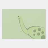 可愛い恐竜の赤ちゃんシャワーギフトラッピング紙 ラッピングペーパーシート (正面)