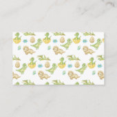 可愛い恐竜の赤ちゃんシャワーベビー エンクロージャーカード (裏面)