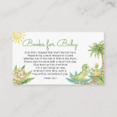 可愛い恐竜の赤ちゃんシャワーベビー エンクロージャーカード (正面)