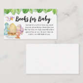 可愛い恐竜の赤ちゃんシャワーベビー エンクロージャーカード (正面/裏面)