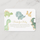 可愛い恐竜の赤ちゃんシャワーベビー エンクロージャーカード (正面)