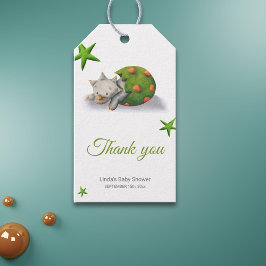 可愛い恐竜の赤ちゃんシャワー ギフトタグ
