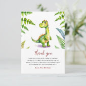 可愛い恐竜の赤ちゃんシャワー サンキューカード (スタンド正面)
