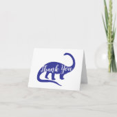 可愛い恐竜の赤ん坊がディノピンクの少女にシャワーを浴びる サンキューカード (正面)