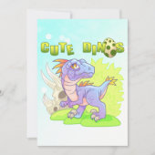 可愛い恐竜の速度計 サンキューカード (正面)