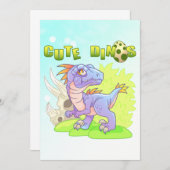 可愛い恐竜の速度計 サンキューカード (正面/裏面)