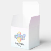 可愛い恐竜の飛行機学生子供の誕生日パーティー フェイバーボックス (オープン)