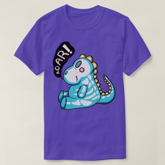 可愛い恐竜の骨格 Tシャツ (デザイン正面)