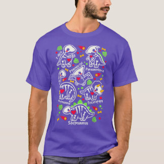 可愛い恐竜の骨格 Tシャツ