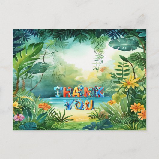 可愛い恐竜はがき ポストカード (正面)