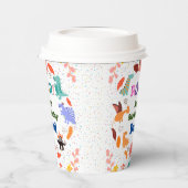 可愛い恐竜をテーマにした誕生日パーティー紙カップ 紙コップ (左)