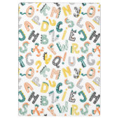 可愛い恐竜アルファベットパターンキッズスクール クリップボード (裏面)