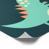 可愛い恐竜アルファベット文字キッズABC ポスター (角)