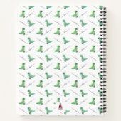 可愛い恐竜カスタムの少年の手帳 ノートブック (裏面)