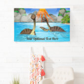 可愛い恐竜カスタム文字キッズバナー 横断幕 (インサイチュ)