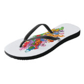 可愛い恐竜カラフルたち ビーチサンダル (アングル)