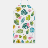 可愛い恐竜ガールバースデーパーティーありがとうラベル ギフトタグ (裏面)