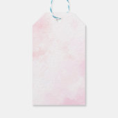 可愛い恐竜ガールバースデーパーティーありがとうラベル ギフトタグ (裏面)