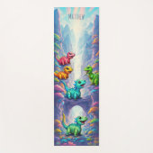 可愛い恐竜キッズヨガマット名前をカスタムする ヨガマット (正面)