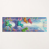 可愛い恐竜キッズヨガマット名前をカスタムする ヨガマット (正面(横))