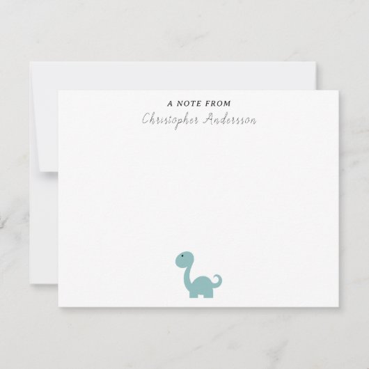 可愛い恐竜キッドはノートカードからのメモ ノートカード (正面)