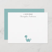 可愛い恐竜キッドはノートカードからのメモ ノートカード (正面/裏面)