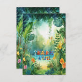 可愛い恐竜サンキューカード サンキューカード (正面/裏面)