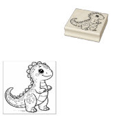 可愛い恐竜スタンプ ラバースタンプ (押印)