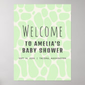 可愛い恐竜スポットニュートラルベビーウェルカムサイン ポスター (正面)