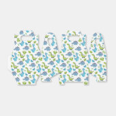 可愛い恐竜タイル模様パーティー フェイバーボックス (折り畳みなし)