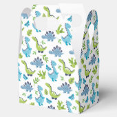 可愛い恐竜タイル模様パーティー フェイバーボックス (オープン)