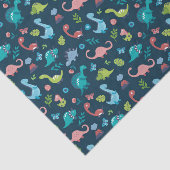 可愛い恐竜タイル模様パーティー 薄葉紙 (詳細)