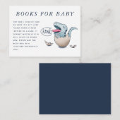 可愛い恐竜テーマ赤ちゃんシャワー予約リクエスト エンクロージャーカード (正面/裏面)