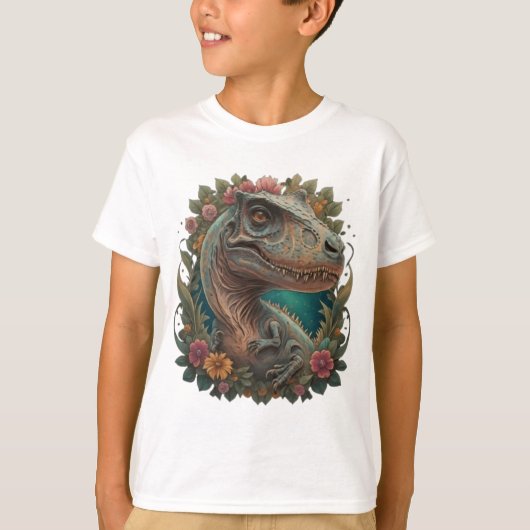 可愛い恐竜トレックス Tシャツ (正面)