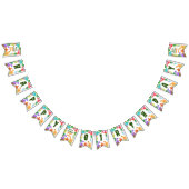 可愛い恐竜ハッピーバースデーの装飾の旗 バンティングフラッグ (全)