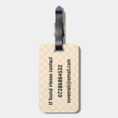 可愛い恐竜バッグラベル – 名前の追加 ラゲッジタグ (裏面縦)