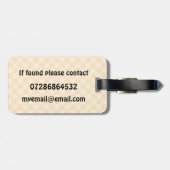 可愛い恐竜バッグラベル – 名前の追加 ラゲッジタグ (裏面横)