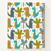 可愛い恐竜パーソナライズされたの名跡 ノートブック (裏面)